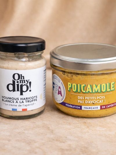 Duo tartinade - Houmous haricots blanc à la truffe & Poiscamole Petit pois (pas d'avocat)