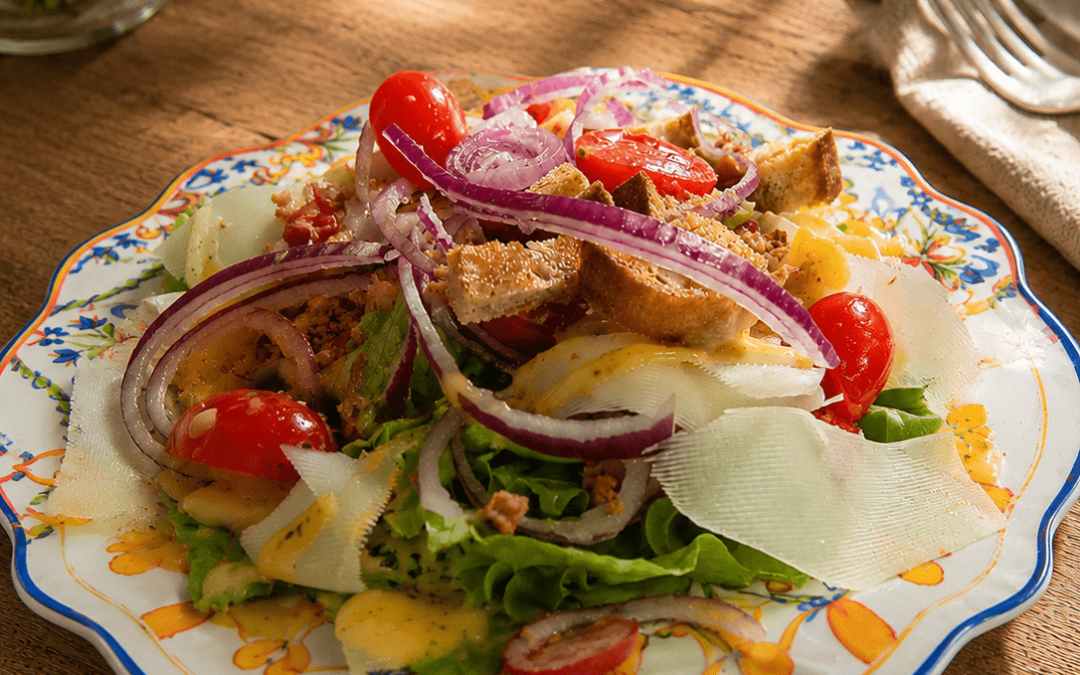 Salade au poulet sauce barbecue et Comté 24 mois